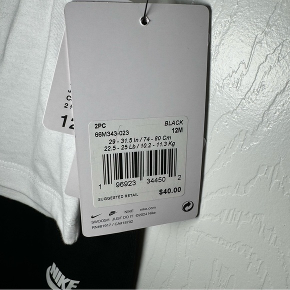 NWT Nike 12 Month Matching pants set. - Picture 5 of 7